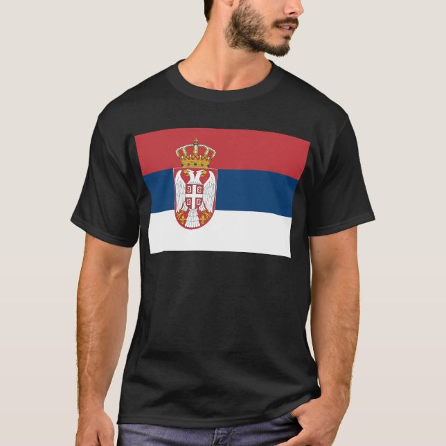 Camiseta Zastava Srbije, bandera servia (Anverso)