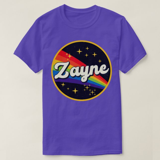Camiseta Zayne Rainbow en un estilo de cosecha espacial (Diseño del anverso)