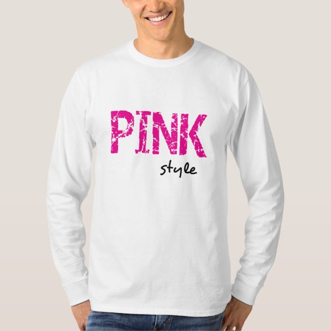Camiseta Zazzle Estilo Rosa Unisex Tee de manga larga (Anverso)
