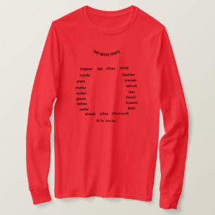 Camiseta ZAZZLE Nombres nativos en ropa/ todo tamaño