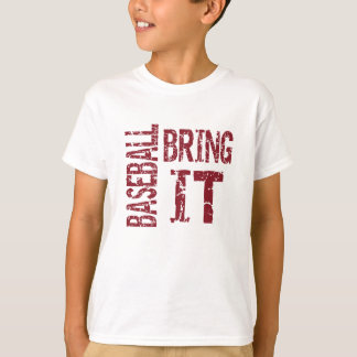 Camiseta Zazzle Unisex Kids Baseball Bring It Tee (rojo)