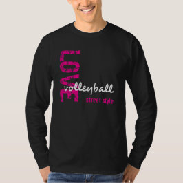 Camiseta Zazzle Unisex Love Volleyball Street Style LS Tee