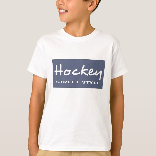 Camiseta Zazzle Unisex Niños Hockey LS Tee (Anverso)