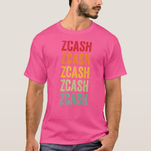 Camiseta Zcash Crypto Rainbow Text