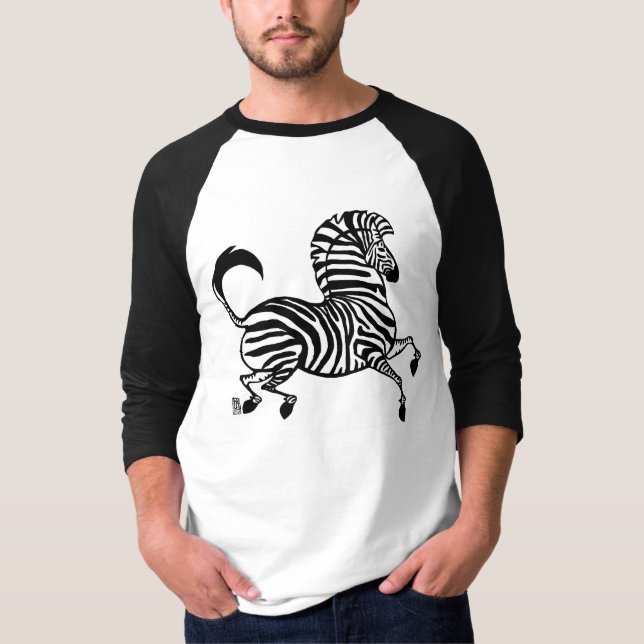 Camiseta Zebra 1 Raglan Tshirt (Anverso)