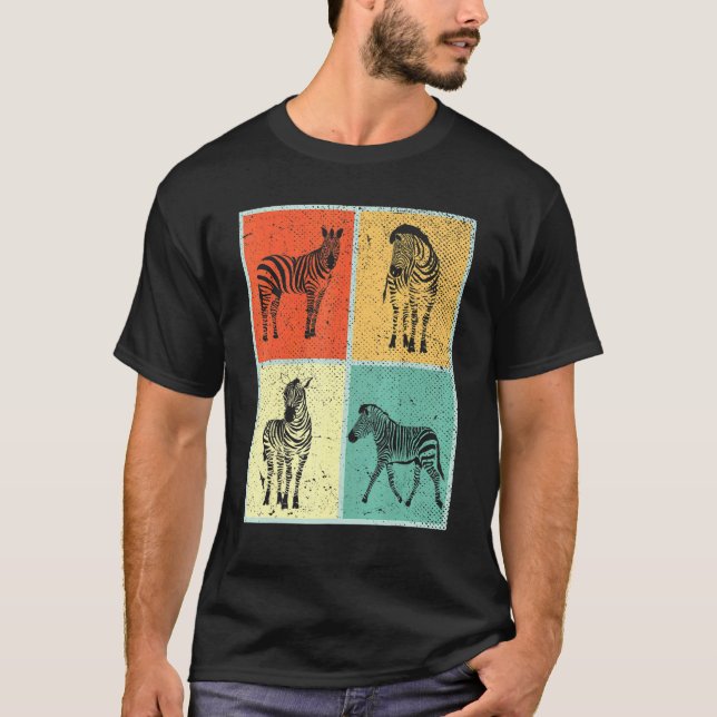 Camiseta Zebra africana de azúcares del arte pop (Anverso)