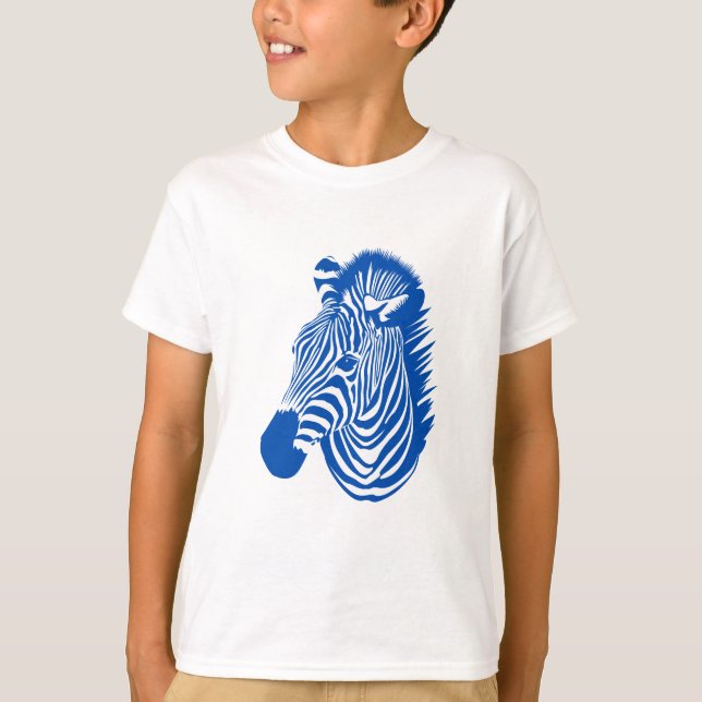 Camiseta Zebra azul (Anverso)