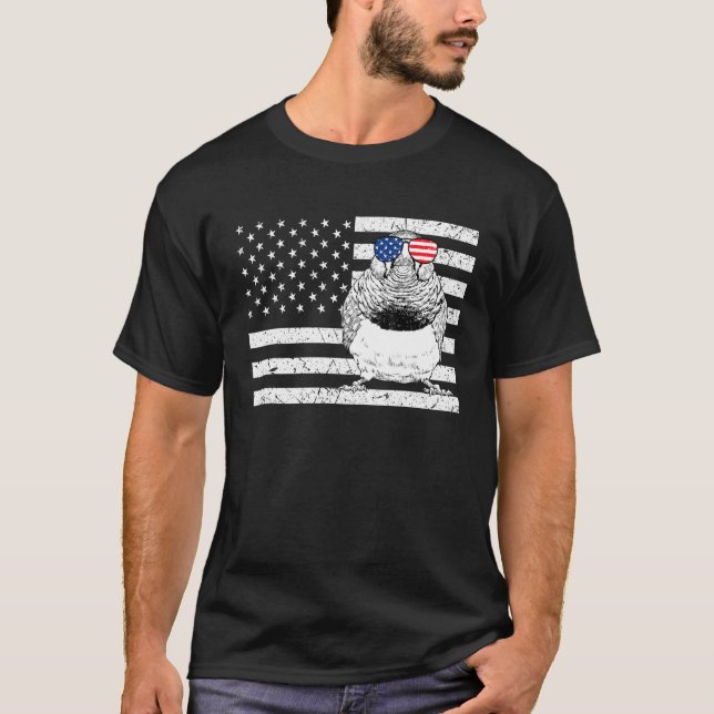 Camiseta Zebra Finch 4th of July Bird Watching US American  (Anverso)