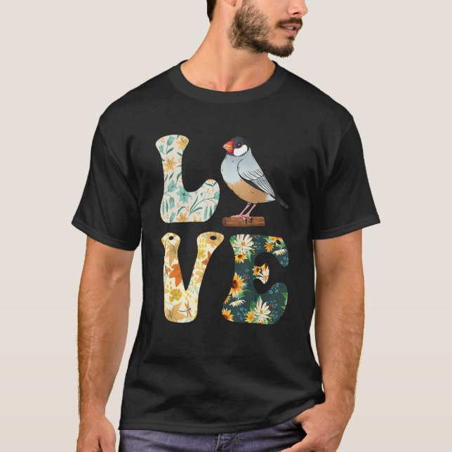 Camiseta Zebra Finches LOVE Bird  Finches Bird Song (Anverso)