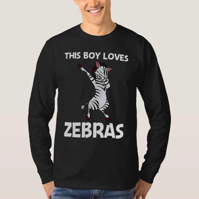 Camiseta Zebra For Boys Kids African Zoo Animal   (Anverso)