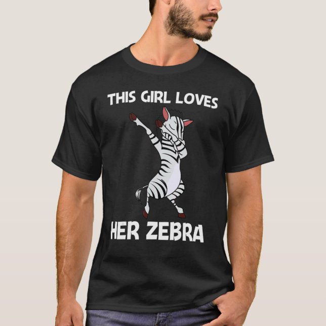 Camiseta Zebra For Girls Kids African Zoo Animal (Anverso)