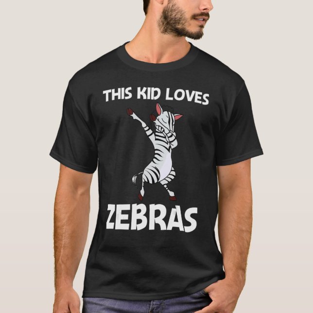 Camiseta Zebra For Kids Boys African Zoo Animal (Anverso)