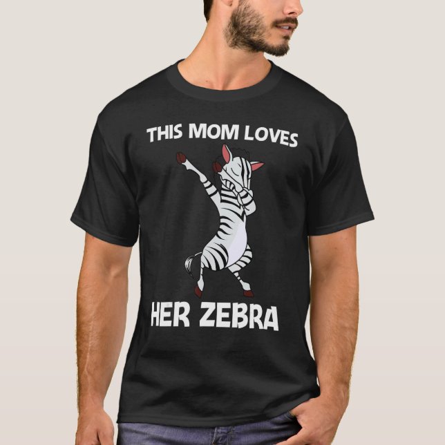 Camiseta Zebra For Mom Mother African Zoo Animal   (Anverso)