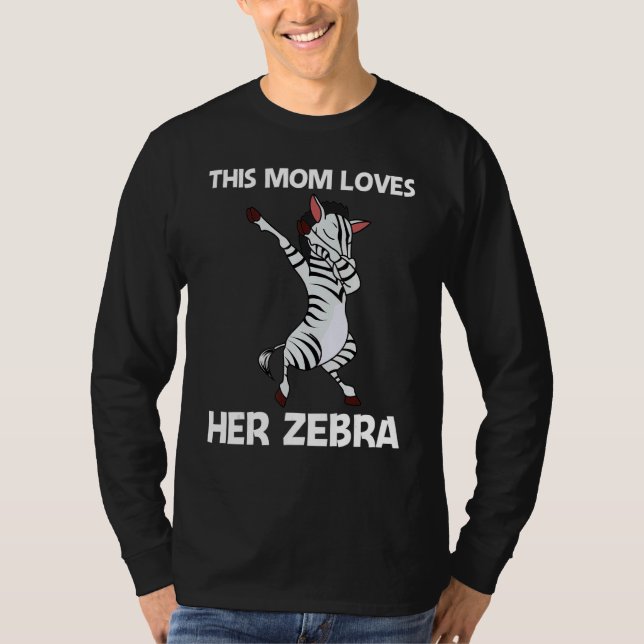 Camiseta Zebra For Mom Mother African Zoo Animal   (Anverso)