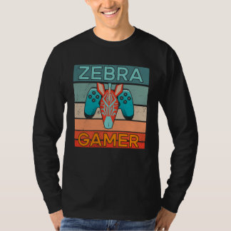Camiseta Zebra Gamer Africa Gaming Game Animal Zebra