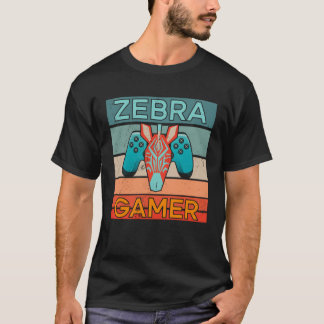 Camiseta Zebra Gamer Africa Gaming Game Animal Zebra