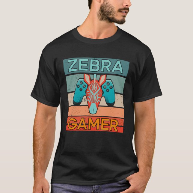Camiseta Zebra Gamer Africa Gaming Game Animal Zebra (Anverso)