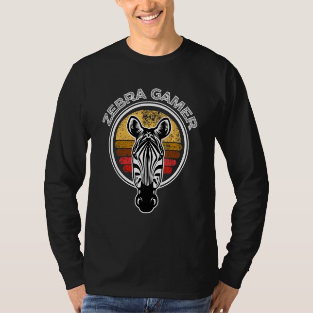 Camiseta Zebra Gamer Can't Hear You I'm Gaming Zebra Gamer  (Anverso)