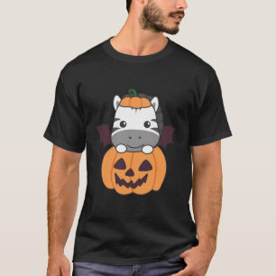 Camiseta Zebra Happy Halloween Pumpkin Bat Zebras