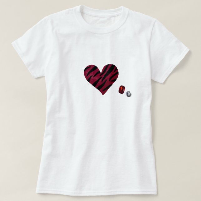 Camiseta Zebra-heart (Diseño del anverso)
