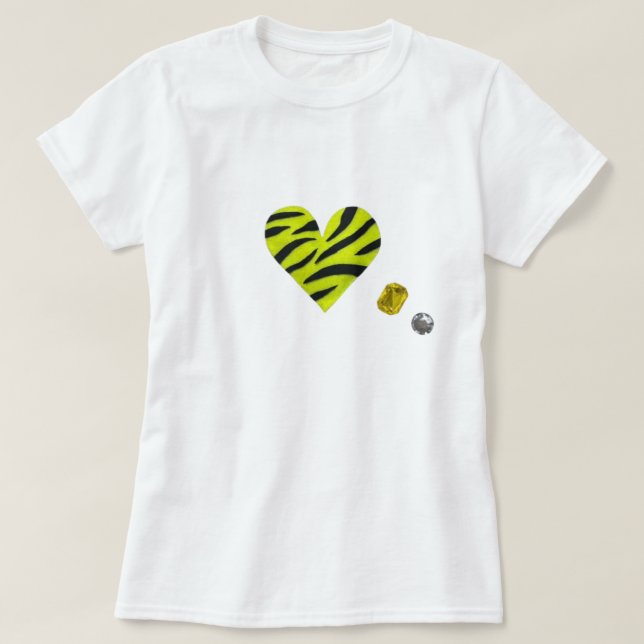 Camiseta Zebra-heart (Diseño del anverso)