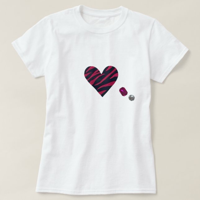 Camiseta Zebra-heart (Diseño del anverso)
