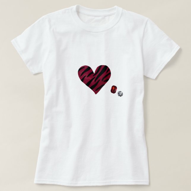 Camiseta Zebra-heart (Diseño del anverso)