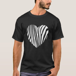 Camiseta Zebra Heart Animal Lover Stripe Africa Gift Men Wo
