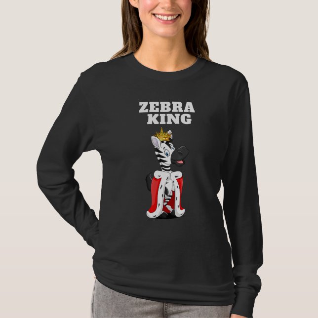 Camiseta Zebra King Boys Zebra Mens Zebra (Anverso)
