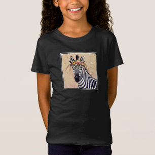 Camiseta Zebra Klimt  Adornadas En Flores