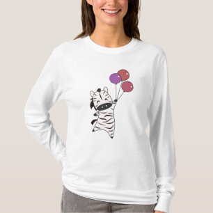 Camiseta Zebra Mosca Con Globos Para Los Animales Más Dulce