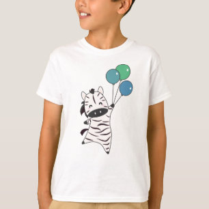 Camiseta Zebra Mosca Con Globos Para Los Animales Más Dulce