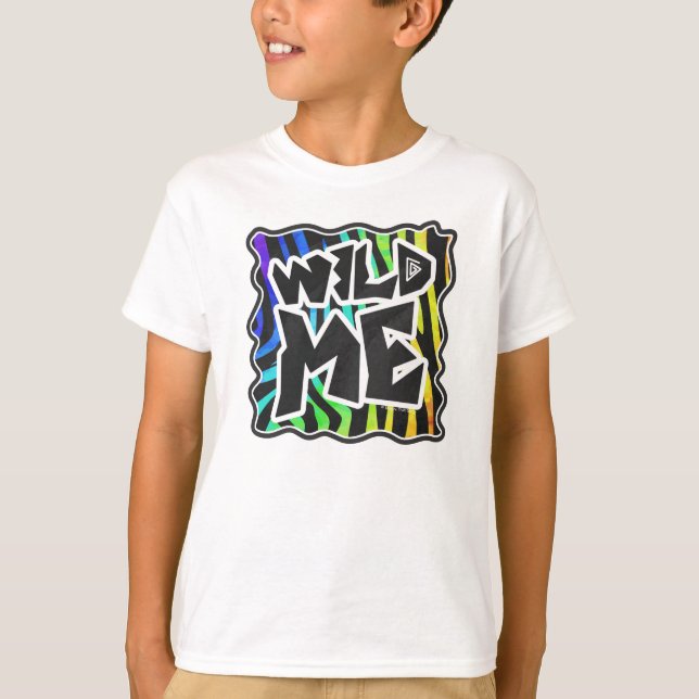 Camiseta Zebra negra y arcoiris me salvajes (Anverso)