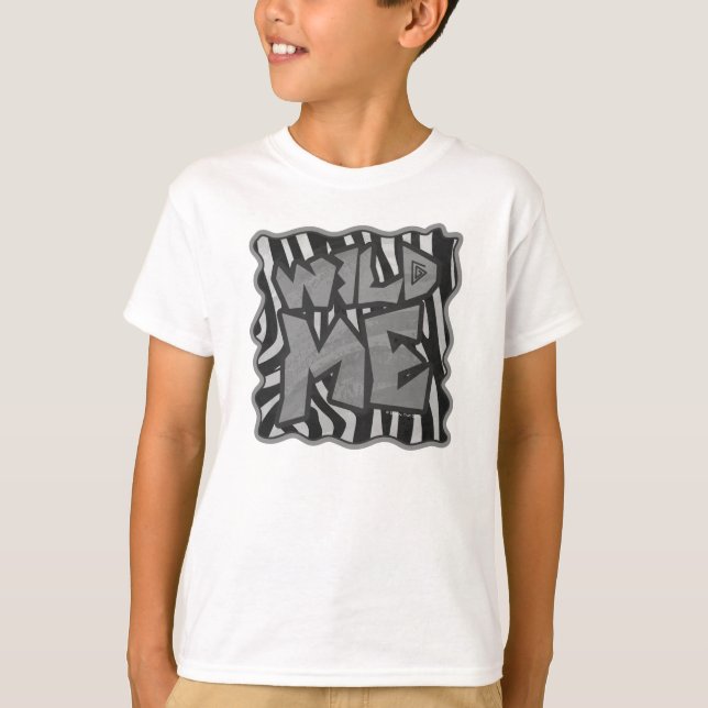 Camiseta Zebra negra y gris claro me salvaje (Anverso)