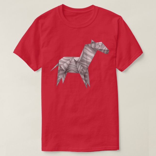 Camiseta Zebra Origami (Diseño del anverso)
