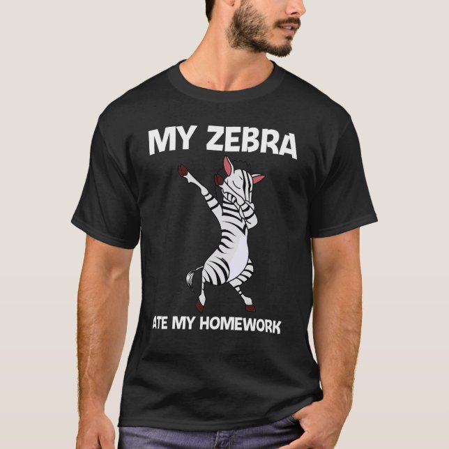 Camiseta Zebra Para Niños Zoológicos Africanos (Anverso)