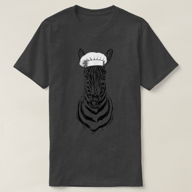 Camiseta Zebra Safari Animal Chef Funny Cocinando Cocina Co (Diseño del anverso)