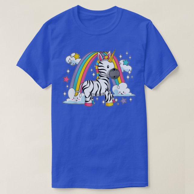 Camiseta Zebracora África Zoológico Animal Rainbow Fairytal (Diseño del anverso)
