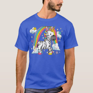 Camiseta Zebracora África Zoológico Animal Rainbow Fairytal