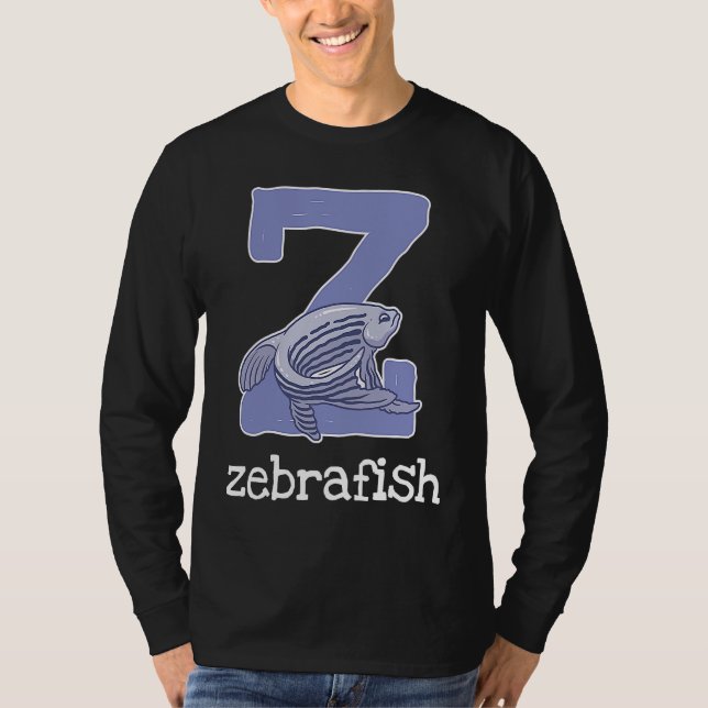 Camiseta Zebrafish Alphabet Letter Fish  Kids (Anverso)
