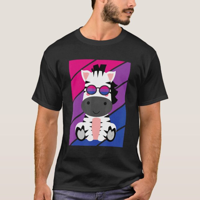 Camiseta Zebras Pride Bisexual Flag LGBTQ Proud Ally Pride  (Anverso)