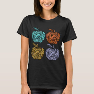 Camiseta Zeichnung von Äpfeln im Doodle Stil
