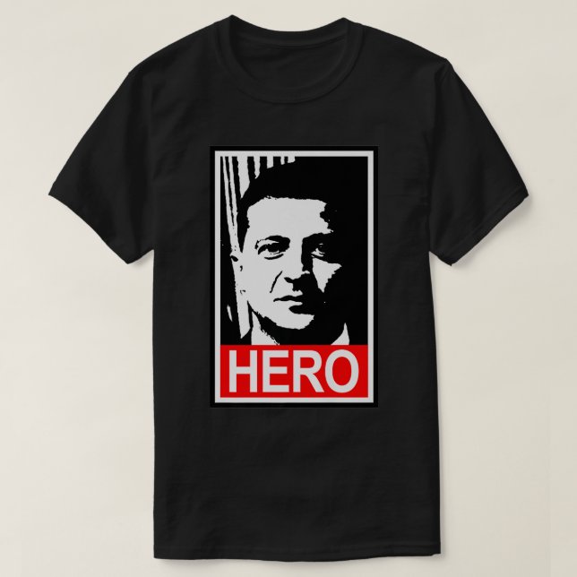 Camiseta Zelenskyy Hero Presidente de Ucrania Premium (Diseño del anverso)