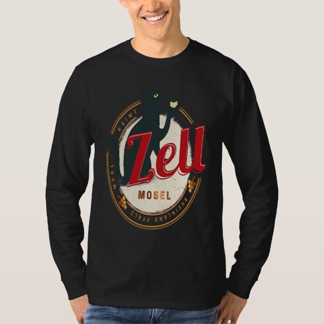 Camiseta Zell with Cat Vintage Moselle Rhineland Palatinate (Anverso)