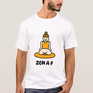 Camiseta Zen AF Meditación Caricatura Divertida