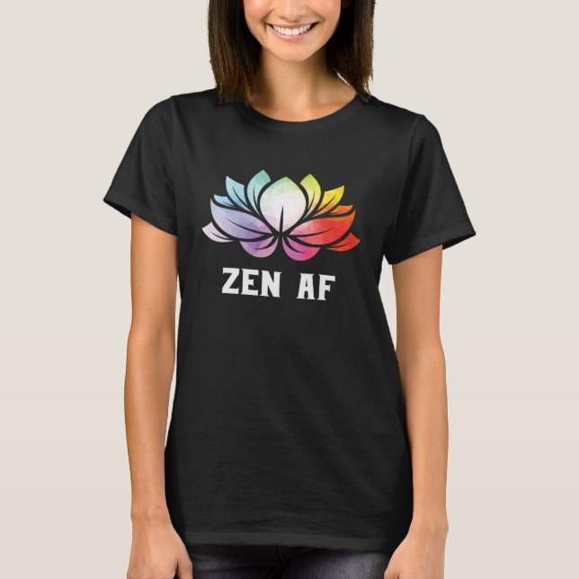 Camiseta Zen AF Tie Dye Lotus Flower Yoga Zen Meditation Na (Anverso)