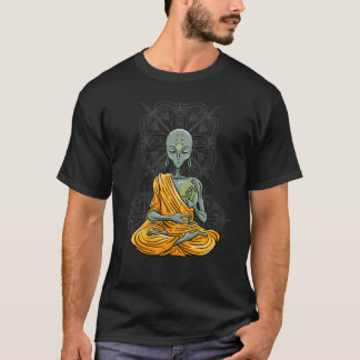 Camiseta Zen Alien  For Men Women Cool Buddha Yoga