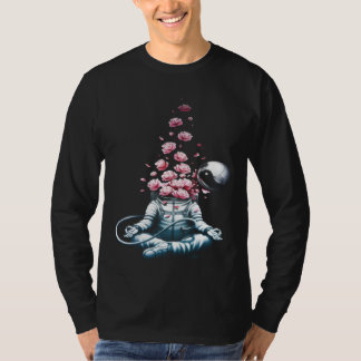 Camiseta Zen Astronaut Meditating In Space Yoga Namaste Ros