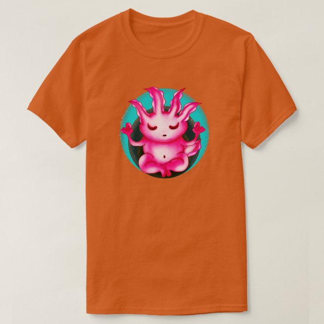 Camiseta Zen Axolotl Meditación Buda Graciosa Animal (Diseño del anverso)