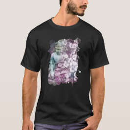 Camiseta *~* Zen Buddha Flores Pastel de Hombres Negros